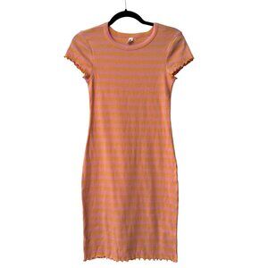 BP Women Striped Pink Bodycon Dress MEDIUM